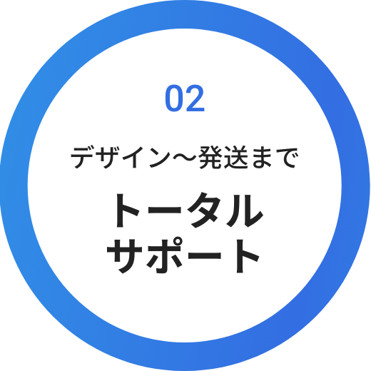 02 デザイン～発送まで トータルサポート