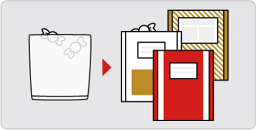 特徴③：フルカラー印刷が容易な紙製